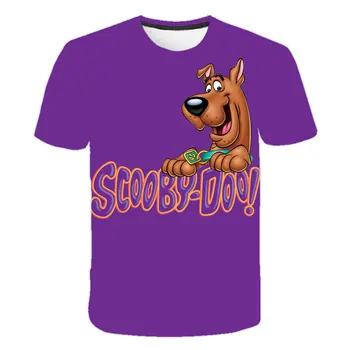 Najnovšie Letné Scooby-Doo Vzor Biele detské Oblečenie Pekný Chlapec T-shirt je Roztomilý Dievča je Top 4-14T