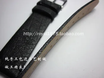Kvalitné luxusné tenké 18 mm 20 mm Čierna farba, Pštrosie Kožené Watchbands mäkké Popruhu sledovať popruhy príslušenstvo značkových hodiniek