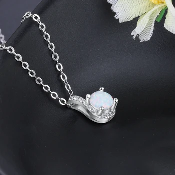 Opal Kameň, Prívesky, Náhrdelníky Pre Ženy 925 Sterling Silver Módne Šperky Strany Darček Pre Ňu (JewelOra NE103146 )