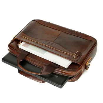 Originálne Kožené Mužov Aktovku Značky Mužov Messenger Taška Muž Laptop Taška Business Cowhide Prírodná Koža Taška cez Rameno Travel Bag