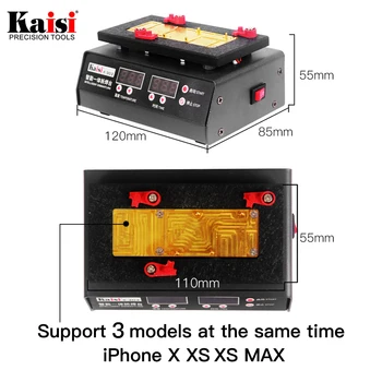 Kaisi K-303 SS-T12A Doske Nástroj na Opravu Kúrenia Stanica Pre iPhone X XS XS MAX CPU Kúrenie Opravy