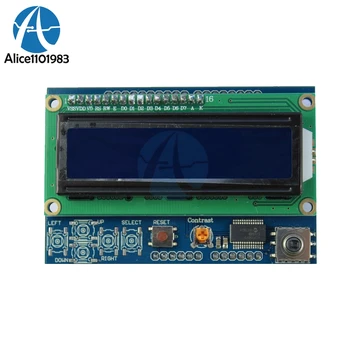 Jas Nastaviteľný 1602LCD 1602 LCD Shiled IIC I2C MCP23017 5 Tlačidiel 16x2 Znakov LCD Displeja Modul Pre Arduino UNO