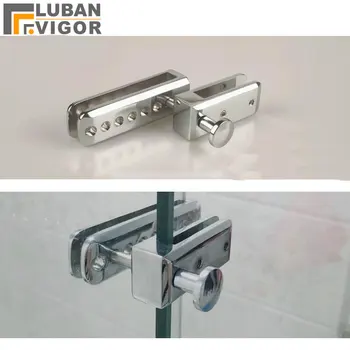 Frameless sprcha posuvné dvere Zamknúť/skrutky/Doorstop,na sklo hrubé 8-10 mm,alebo Obrazovka oblasť, dvere,Medzera 25 mm,Sklo hardvéru