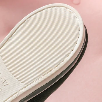 Dámske papuče plyšové domáce roztomilý broskyňa srdce Ženy papuče zime krytý soft-soled Pár 2020 nové ploché topánky