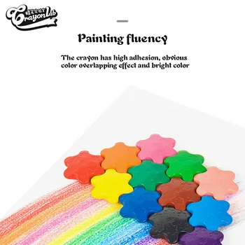 Klasické 12 Farba Absorpcie Karty Snehu Tvar Pastelka Raného Vzdelávania Vzdelávacie Hračka Štetcom Detí Papiernictvo Maľovanie Pastelka
