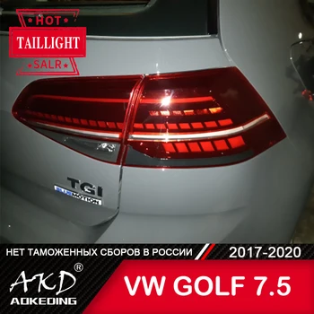 Auto Styling koncových svetiel Pre VW Golf 7 Golf 7.5 MK7.5 2017-2019 LED zadné Svetlo, Zadné Lampy DRL Dynamického Signálu Brzdy Auto Príslušenstvo