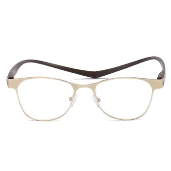 Anti-modré Svetlo Závesné Krku Presbyopia Okuliare Mužov permanentnými Prenosné Okuliare na Čítanie Ženy Zliatiny Full Frame Gafas