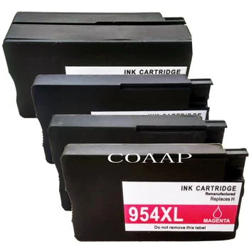 4pk Naplniteľné hp954 atramentové kazety Pre hp 954 Inkjetprinter Pro 7740 8210 8710 8720 8730 Tlačiareň