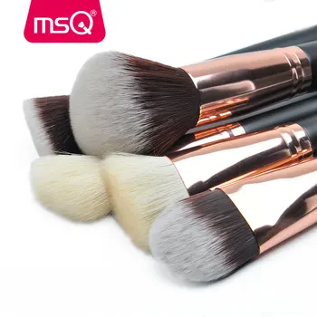 MSQ make-up Sada štetcov Pro Rose Gold Make-Up Štetec 6 12 18 21 27 15pcs Zvierat&Syntetické Vlasy Nadácie Blusher Eyeshadow Prášok