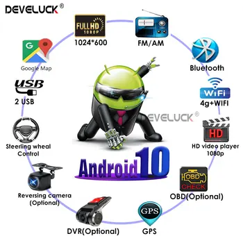 Android 10.0 2din autorádia Multimediálny Prehrávač Videa pre Volkswagen VW Polo 2008-GPS Navigácie 4+64GB Vedúci Jednotky S rámom