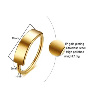 Zlato Signet Ring Dámske Krúžok Vlastná Vyryté Meno V Zlatej Farbe Strany Šperky
