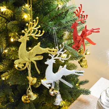 20 cm Zvon Vianočné Moose Stromček, Dekorácie, Ozdoby, Vianočné Ozdoby