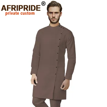 Africké Tradičné Oblečenie pre Mužov Plus Veľkosť Tričko a Ankara Nohavice 2 Dielna Sada Tribal Oblečenie Moslimské Oblečenie Formálne A2016057