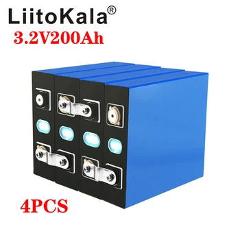 LiitoKala 4pcs 3.2 v 200ah lifepo4 batérie 12v200ah článková lítium-fosfát solárne železa eú, usa, rusko, rýchle dodanie bez dane