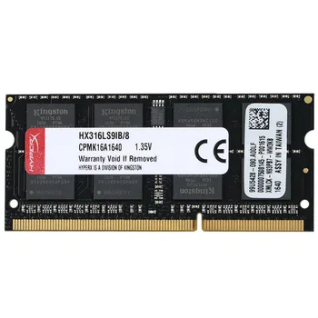 Kingston HyperX Vplyv RAM DDR3 DDR3L 4GB 8GB 1600MHz CL9 SODIMM 1.35 V Notebooku Pamäť HX316LS9IB/8, Čierna