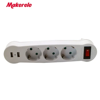 Makerele rozvodky 16A 250V Rozšírenie Zásuvky s 5V 2A 2 nabíjanie pomocou pripojenia USB porty bezdrôtový drôt rozšírenie converter EÚ Adaptér
