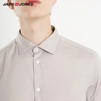 JackJones pánske Bavlna Výšivky Farbou Long-sleeve Tričko pánskeho oblečenia Základné 219105576