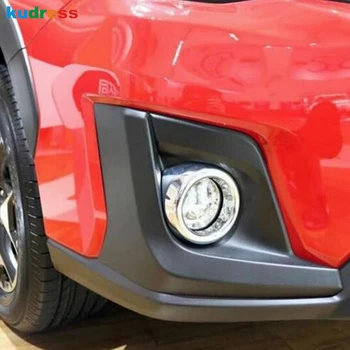 Pre Subaru XV Crosstrek 2018 2019 2020 ABS Chrome Predné Hmlové Svetlo Kryt Rámu Hlavy Hmlové Svietidlo Výbava Liatie Obloha Styling