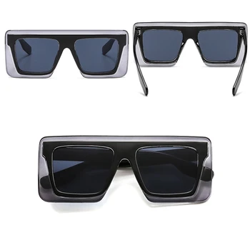 Nadrozmerné Námestie čierne slnečné okuliare ženy vintage Veľký rám značky módny návrhár slnečné okuliare pre ženy 2020 Gradient odtiene