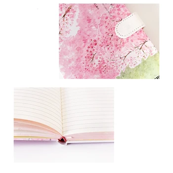 1pc Notebook Papier Plánovač Dievča Cherry Blossom Agendy Školy Denník Poznámka Knihu Kalendár Papiernictvo Kvet Notebook