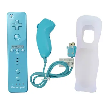 Pre Nintend Wii 2 v 1 Sada Diaľkového Tlačítkový ovládač S Motion Plus Bezdrôtová Vzdialené Controle Pre Wii Nunchuck Joypad