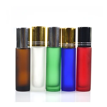 100ks 10 ml Transparentná Matné Hrubé Sklo Prejdite Na Esenciálny Olej Prázdne Parfum esenciálny olej fľaše