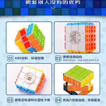 FanXin Diy 3x3x3 Magické Kocky 3x3 Profesionálne Rýchlosť Puzzle Plastové Kľukatých Mozgu Hlavolamy Relaxačná Vzdelávacie Hračky Pre Deti,