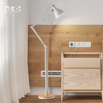 Nordic Moderná Obývacia Izba LED Masívneho Dreva Dekoratívne Podlahy Lampa Jednoduchý Dizajn, Priemyselný Loft Spálňa Noc Poschodí Lampa