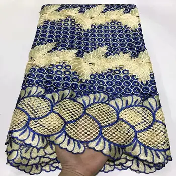 2020 Vysokej Kvality Afriky Čipky Textílie Nigéria rozpustné vo Vode Čistý Čipky, Výšivky Guipure Čipky Textílie 5Yards/Veľa Pre Svadobné A283