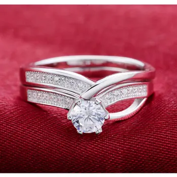 Čierny piatok 925 Sterling Silver Zásnubný prsteň pre ženy Móda prst šperky, svadobné sepcial jedinečný R1433
