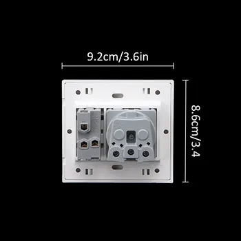 1 Gang 1 Spôsob vypínač Zásuvka EÚ nemecký/francúzsky Štandard Tlačidlo Switch S Pätica Panel Wall Light Switch 16A 250V