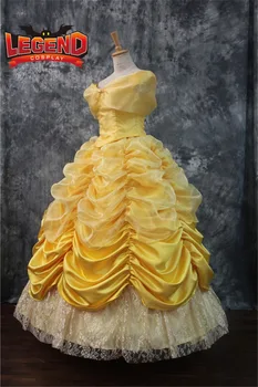 Belle dospelých žlté šaty šaty Belle Kostým Princezná belle cosplay kostým zákazku