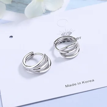 Zlato, Striebro Stud Náušnice Geometrický Dizajn 925 Sterling Silver Náušnice Pre Ženy Femme Nové Kórea Šperky Kolczyki