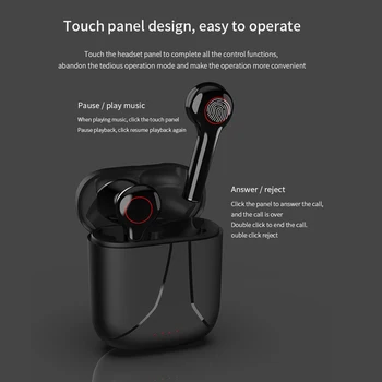 FDGAO TWS Bezdrôtové Slúchadlá Bluetooth 5.0 Stereo Slúchadlá Športové Handfree Slúchadlá Slúchadlá s Charge Box Pre iPhone Samsung