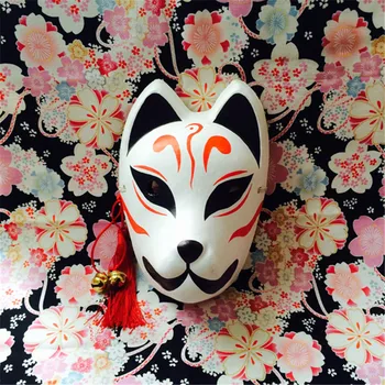 Nové Japonské Anime Svetlo Svetlušky Lesa Cosplay Maska Hotarubi č Mori e Cosplay Fox Maska Buničiny Fox Maska Ručne maľované