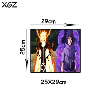 XGZ Veľké Anime Podložku pod Myš, Čierna Zámok Okraji Naruto HD Klávesnici Počítača Vlastné Logo, Stolný Podložka Gumová protišmyková Pár Tácky