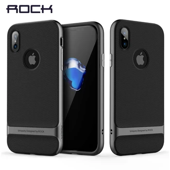 Royce Série pre iPhone X prípade, Rock Telefón puzdro pre iPhone X Zadný Kryt Luxusné Hybrid PC+TPU Pokovovanie Shell pre iPhoneX