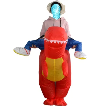 Jazda Na Dinosaura Kostým Nafukovacie Vyhodiť Vyhovovali Fantázie Cosplay pre Halloween Party K2