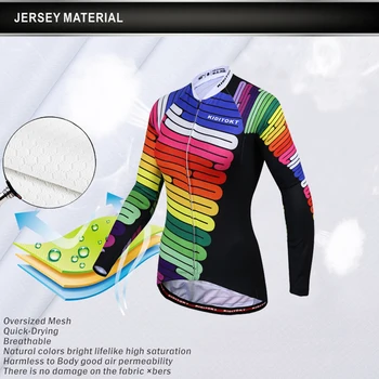 KIDITOKT 2020 Pro Anti-UV Cyklistické Oblečenie Polyester Cyklistický Dres s Dlhými Rukávmi pre Horské bicykle, Cyklistické Oblečenie Pre Ženy