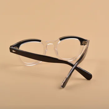 Top Kvalita Acetát Optické Okuliare, Rám Muži Ženy Johnny Depp Okuliare Retro Dizajn Značky s box 313