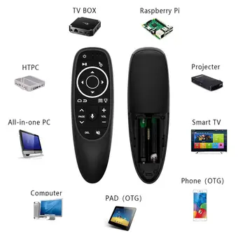 G10 Vzduchu Myš 2,4 GHz Bezdrôtový Mikrofón Gyro Snímanie Diaľkové Ovládanie G10S Pro Hlas Diaľkové Ovládanie Pre X96 H96 Android TV Box