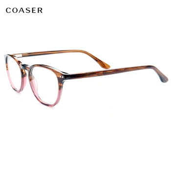 COASER 2020 Vintage Acetát okuliare Muži Ženy Vyhovovali Predpis Optické Okuliare, Rám Objektív Mužov Okuliare multicolor