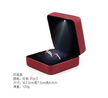 Kreatívny Návrh Špičkových LED Svetlá, Svetelný Krúžok Box Šperky Pre Navrhnúť Manželstva