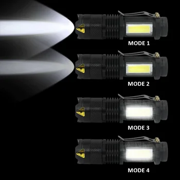 Prenosné LED Baterkou O5 KLASU Mini Black 2000L Vodotesný LED Baterka Zoom Baterka Penlight Použitie AA 14500 Batérie, Osvetlenie Svietidla