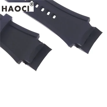 Vysoká kvalita 35mmx26mm čierne silikónové hodinky remienok pre Invicta Skrutka mužov watchband náramok pás športové nepremokavé