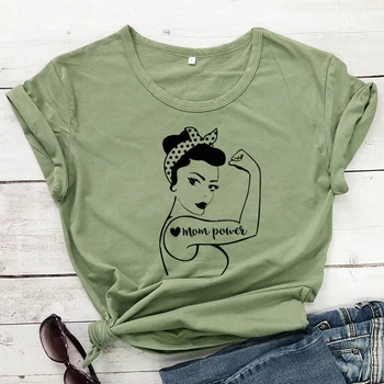 Mama Výkon Bavlna T-shirt Vtipný Darček k Narodeninám Tričko Pre Nové Mama Módne Ženy Grafické Momlife Top Tee Tričko Dropshipping