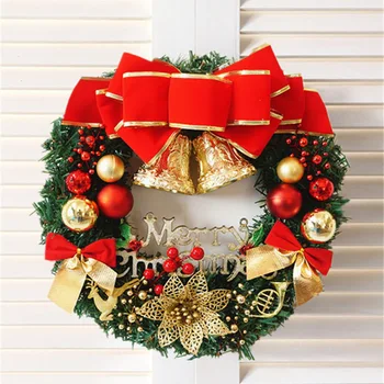 Vianočný veniec dverí visí na garland rekreačný dom dekorácie, Vianočné dekorácie, Vianočné party