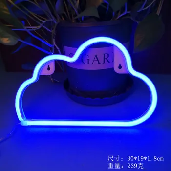 LED Neónový nápis Nočné Osvetlenie Pery Cloud Lampa na Stenu Dekor Svetlo USB port pre Výzdobu Svadby, Party Miestnosti milujú romantické