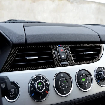 Interiér Carbon Fiber Nálepky Klasické Auto Príslušenstvo Strane výstupu Vzduchu Výbava Rám Styling Kryt pre BMW Z4 E85 E89 2009-