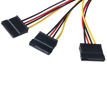 300usd zhenmao 4 pin IDE Molex na 3 Serial ATA Napájania SATA Splitter Predlžovací Kábel Konektory